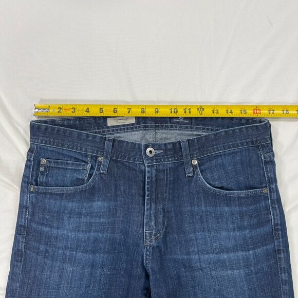 AG Adriano Goldschmied Mens 33x30 Actual The Matchbox Slim Straight Jeans Dark - Picture 5 of 12